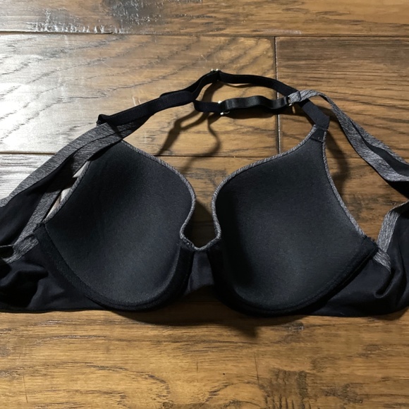 aerie sunnie cross back lightly lined bra grey black size 32B - Picture 5 of 8